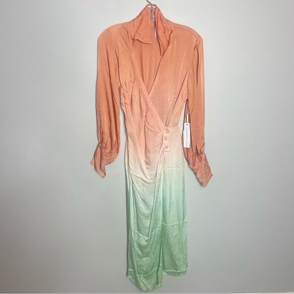 Young Fabulous & Broke Long sleeve ombré dress New small - Picture 2 of 9